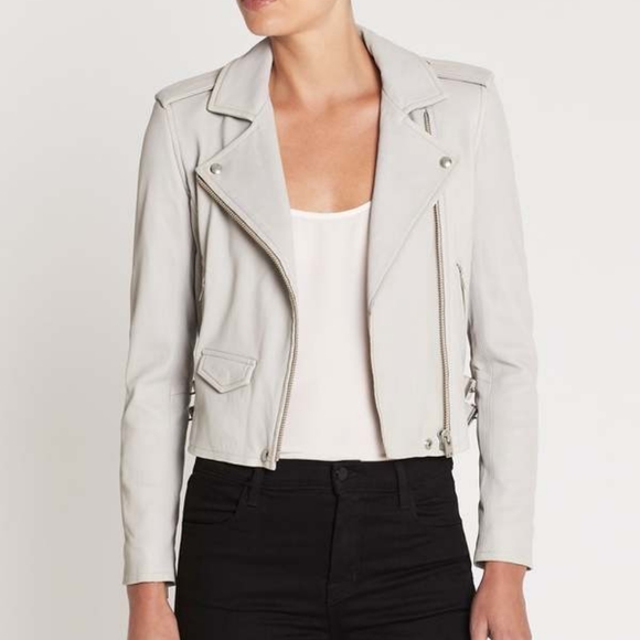 IRO Ashville Leather Moto Biker Jacket size 40 - Picture 14 of 17